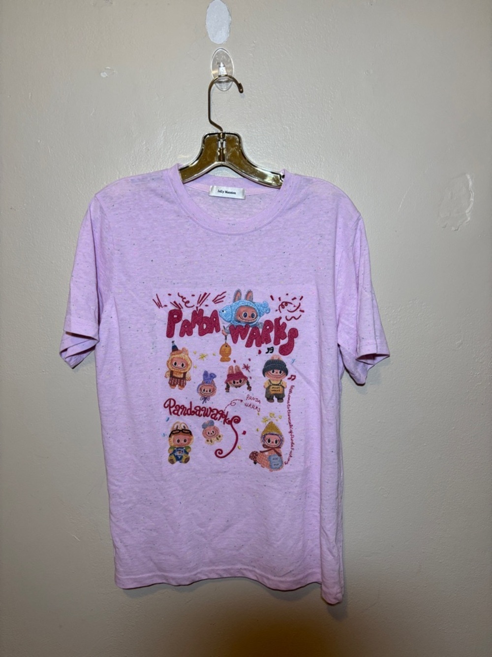 Kids Pandawars Graphic Tee - Light Pink Short Sleeve